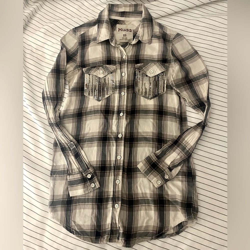MUDD Button Down Flannel Shirt